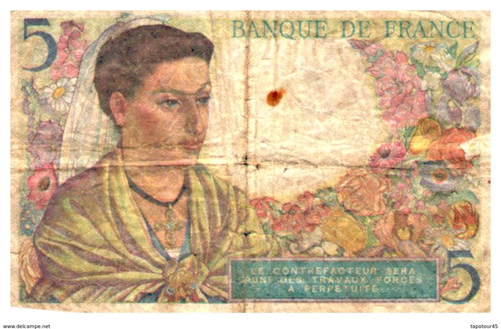 Billet > France > 5 Francs  F.25=7=1943.F. - 5 F 1943-1947 ''Berger''