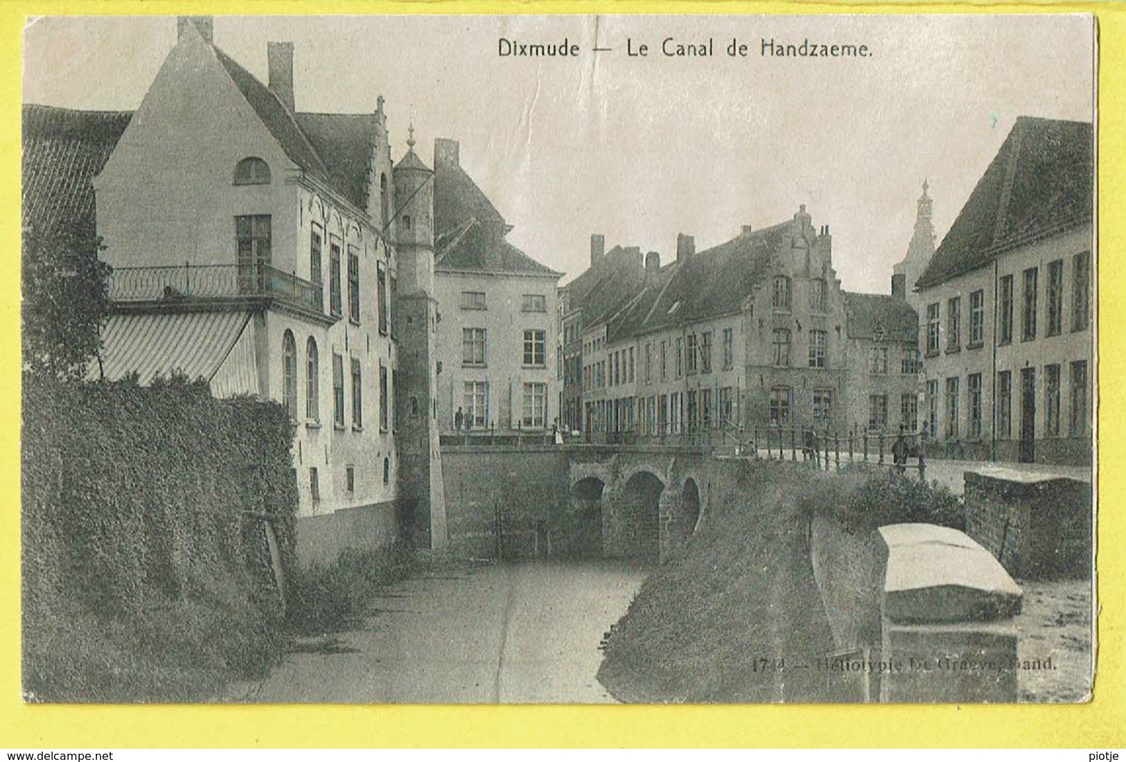 * Diksmuide - Dixmude * (Héliotypie De Graeve, Nr 1744) Le Canal De Handzaeme, Quai, Kanaal Van Handzame, TOP - Diksmuide