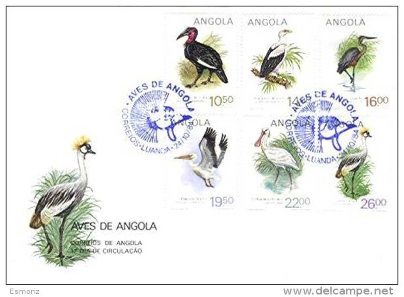 ANGOLA, FDC AF 97-102 Yv 689A-F - Angola