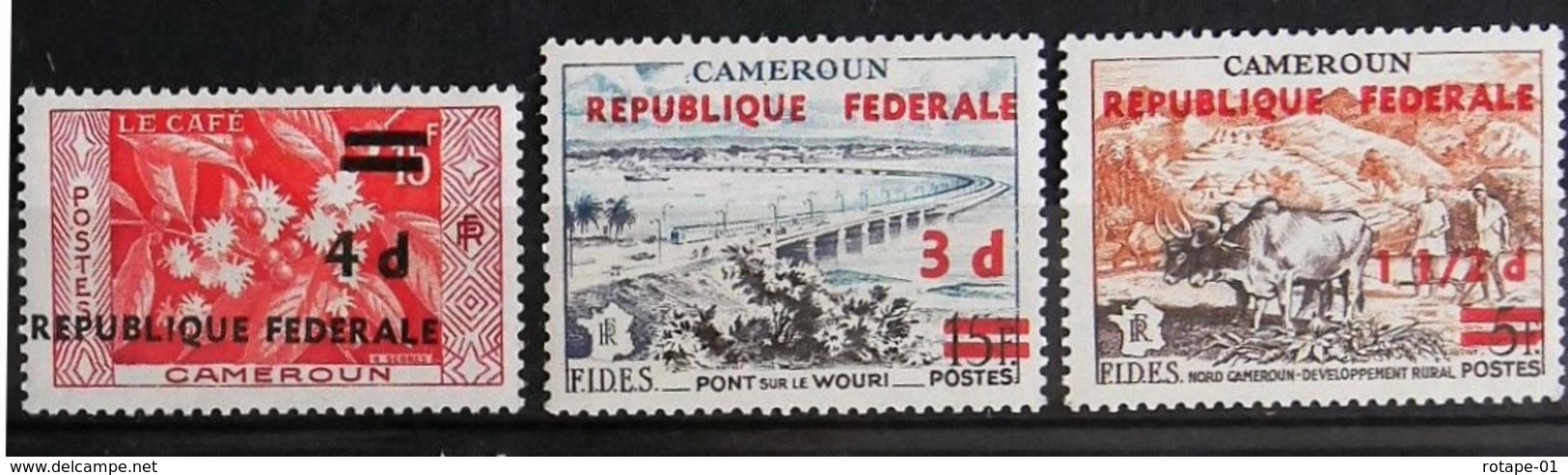 Cameroun 1961: YT Cam 322+24+25 Neuf** - Cameroon (1960-...)