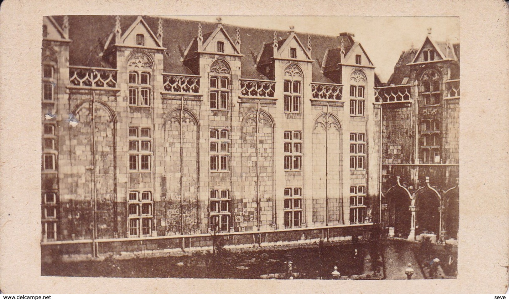 LIEGE. Façade Du Palais De Justice. Photo CDV Années 1860-1870 - Anciennes (Av. 1900)