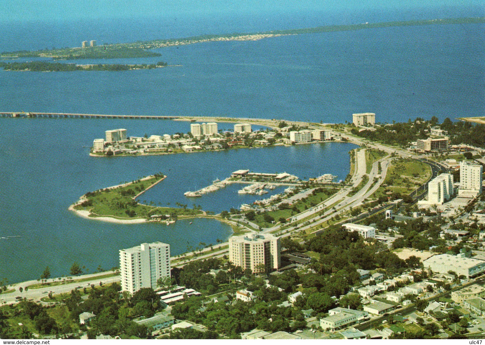 - Aerial View Of Marina Jack, Bird Key And Longboat Key, SARASOTA, FLORIDA - Scan Verso - - Sarasota