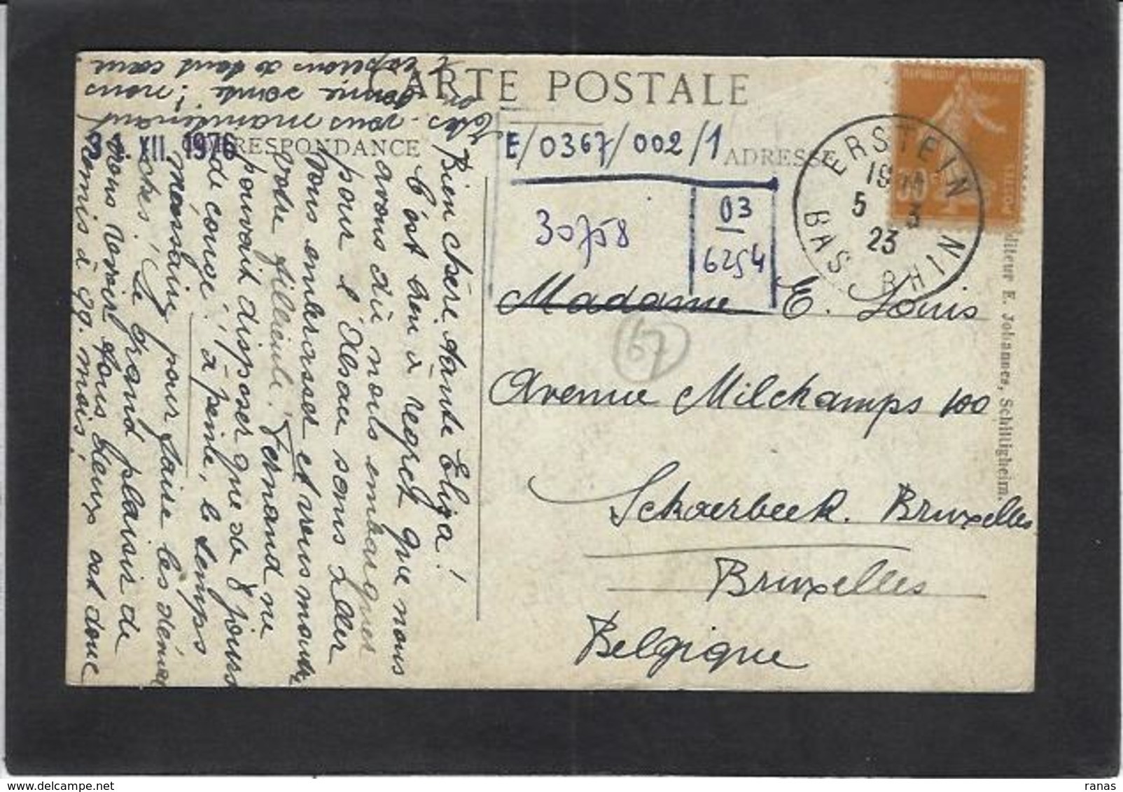 CPA Bas Rhin 67 Erstein Alsace Circulé - Other & Unclassified