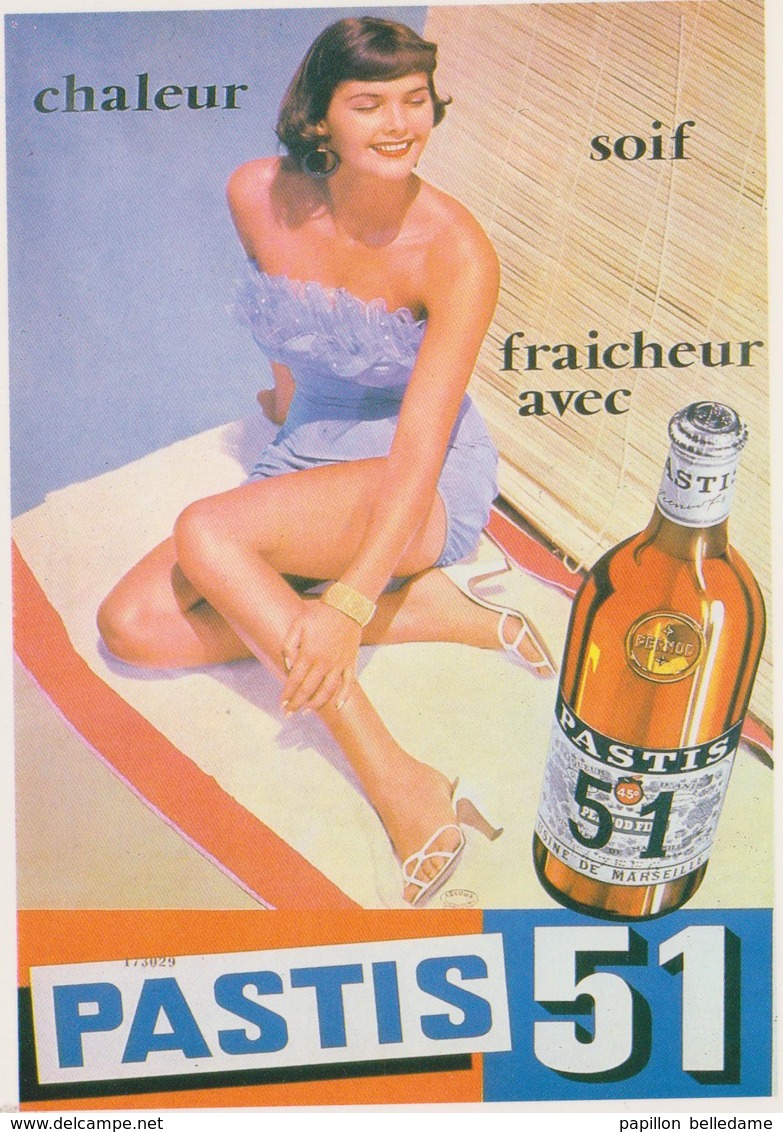 Carte Publicitaire Femme PASTIS 51 - Publicité