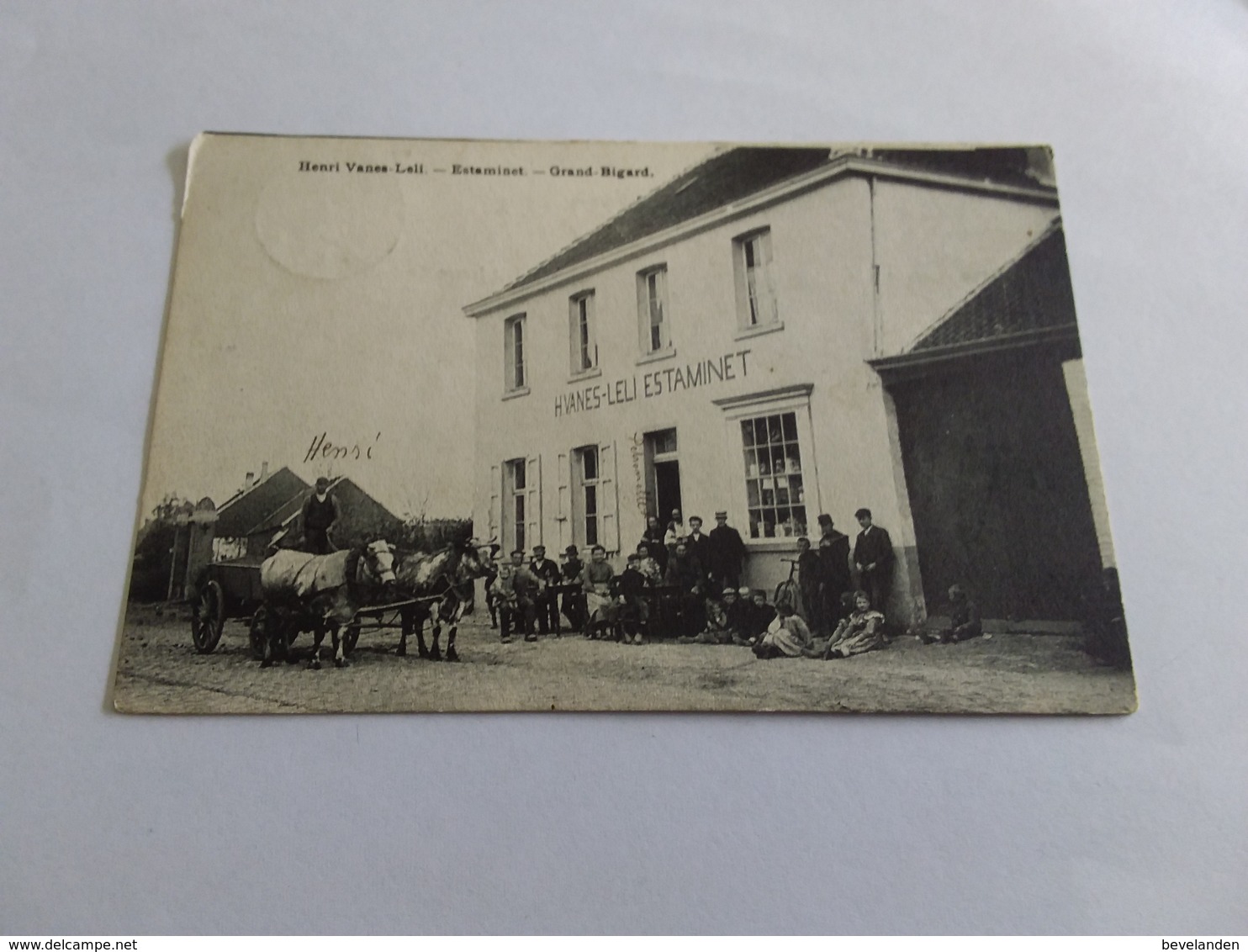 Postkaart Grand Bigard Henry Vanes Leli  Estaminet 1907 - Andere & Zonder Classificatie