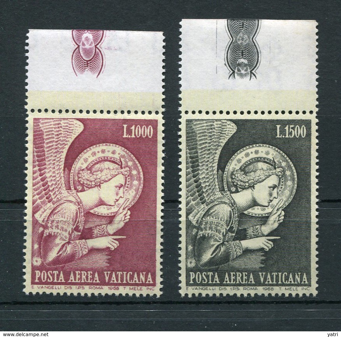 Vaticano - Posta Aerea - 1968 - Angelo Sass. 53/54 ** MNH - Airmail