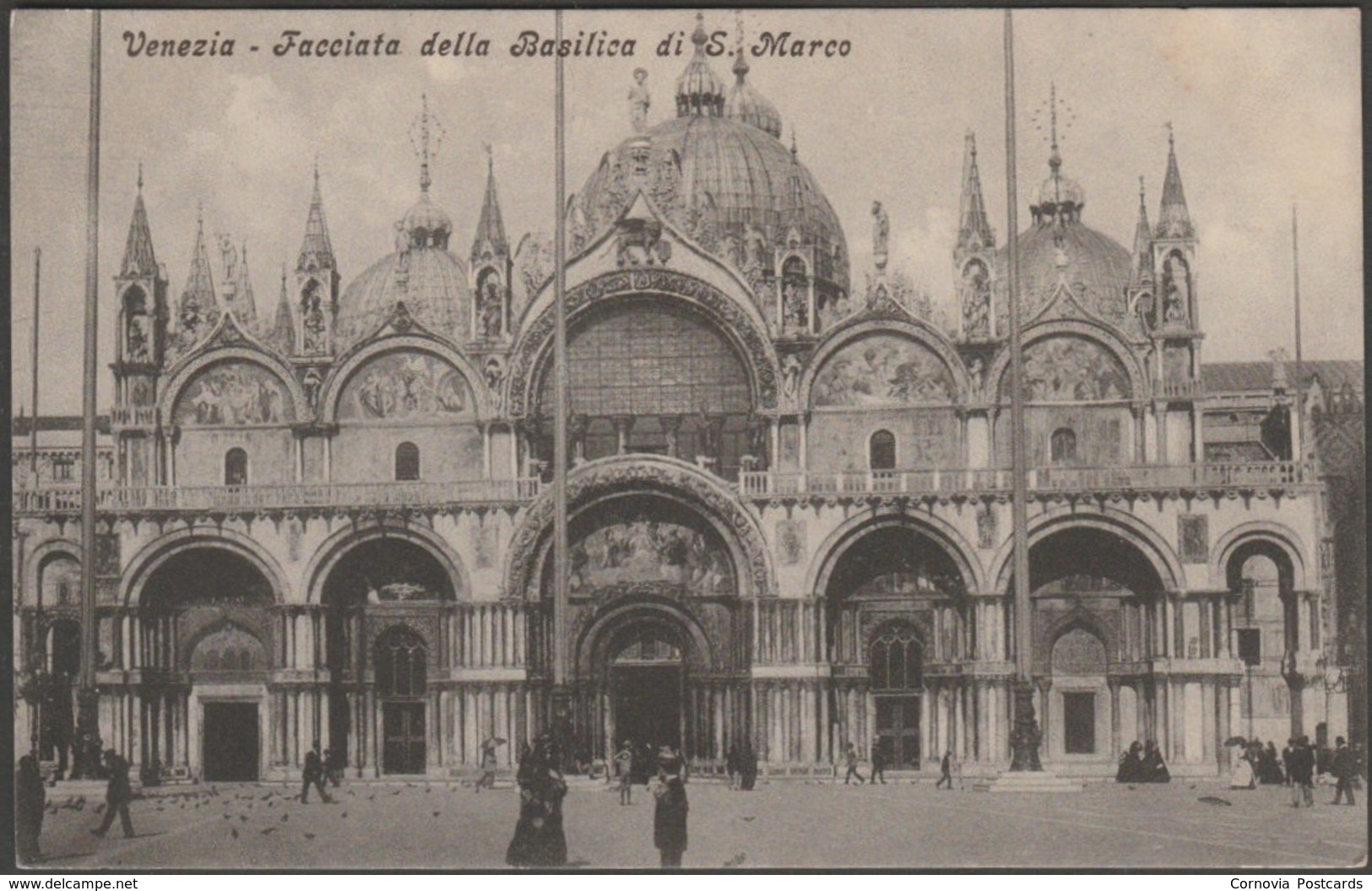 Facciata Della Basilica Di San Marco, Venezia, C.1910 - VZ Cartolina - Venezia (Venice)