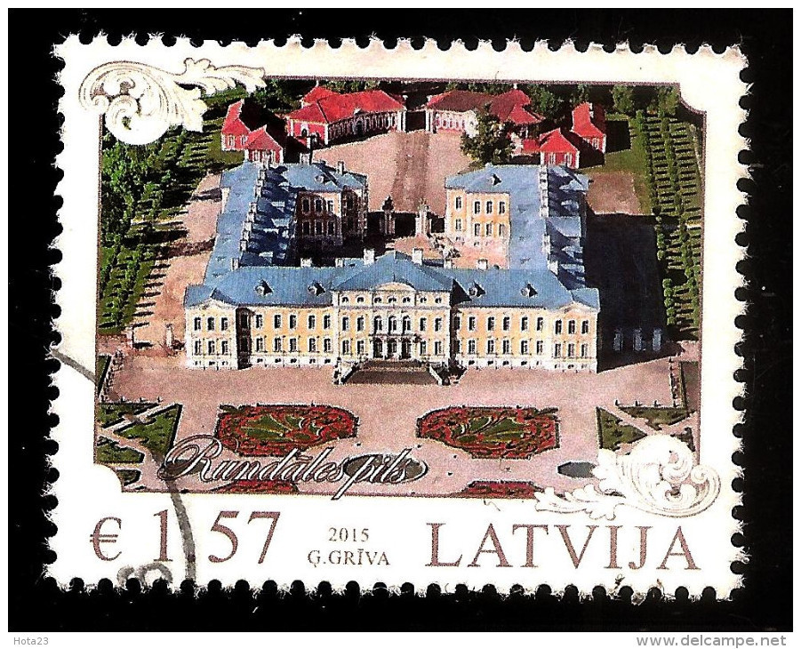 2015 Latvia Lettland - Latvian Architecture - Rundale Palace  Stamp USED (0) - Lettonie