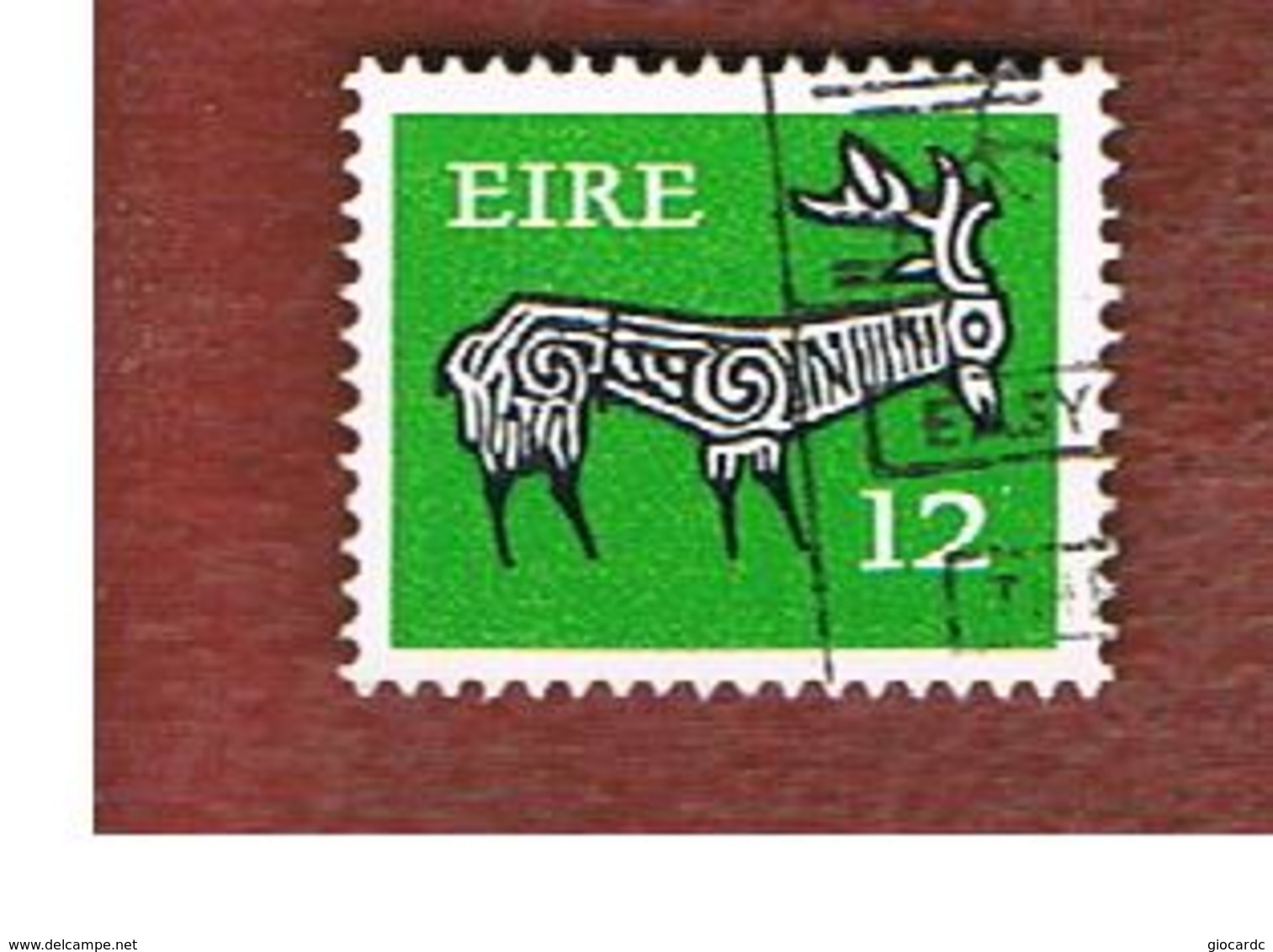 IRLANDA (IRELAND) -  SG 355a  -    1977  STILYZED STAG 12   - USED - Usati