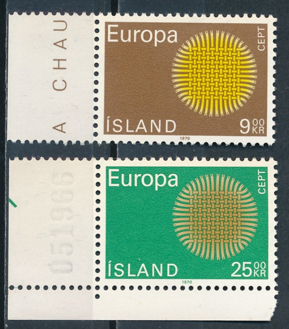 °°° ISLAND - Y&T N°395/96 - 1970 MNH °°° - Nuovi