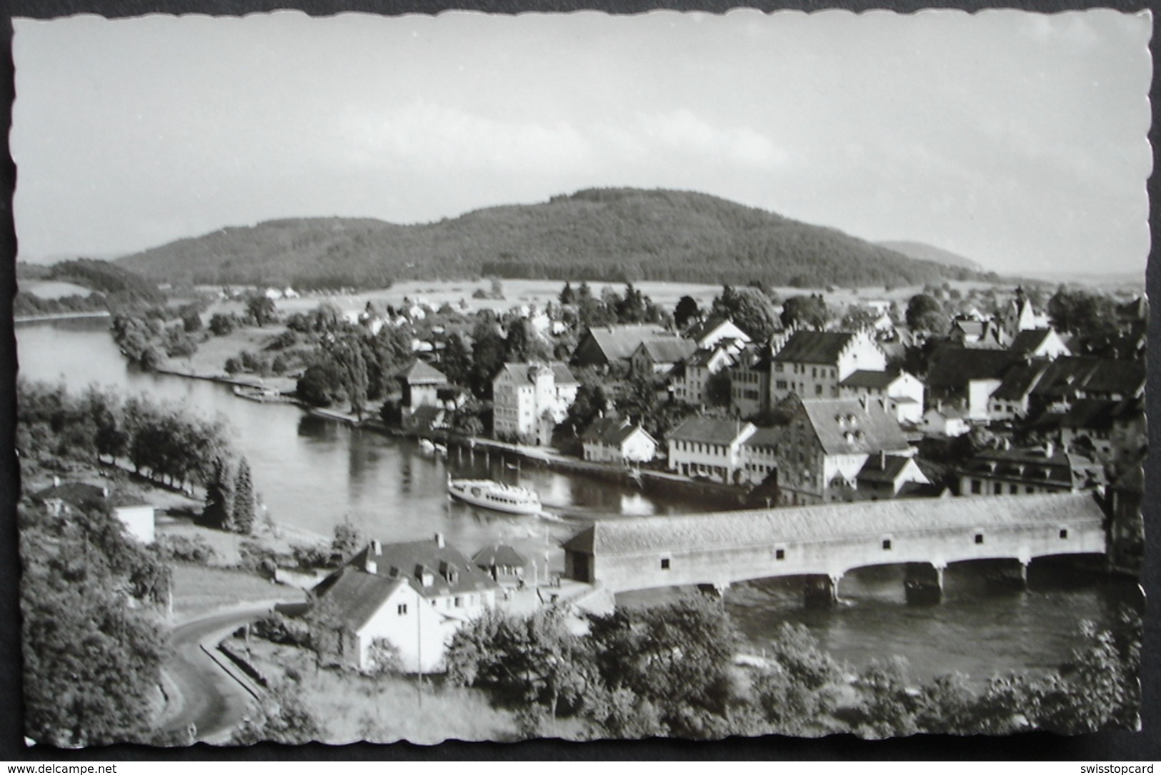 DIESSENHOFEN Flugaufnahme Zollhaus Grenzübergang Schiff - Diessenhofen