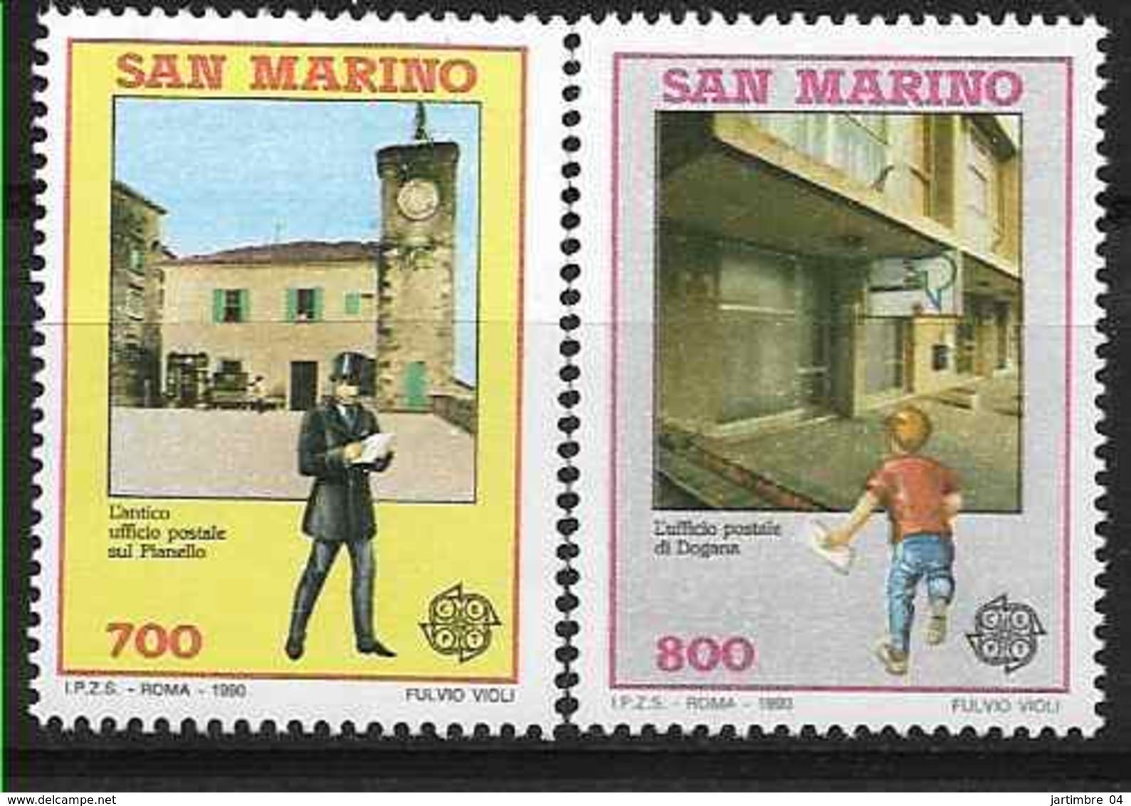 1990 SAINT MARIN 1226-27** Europa, Batiments Postaux - Neufs