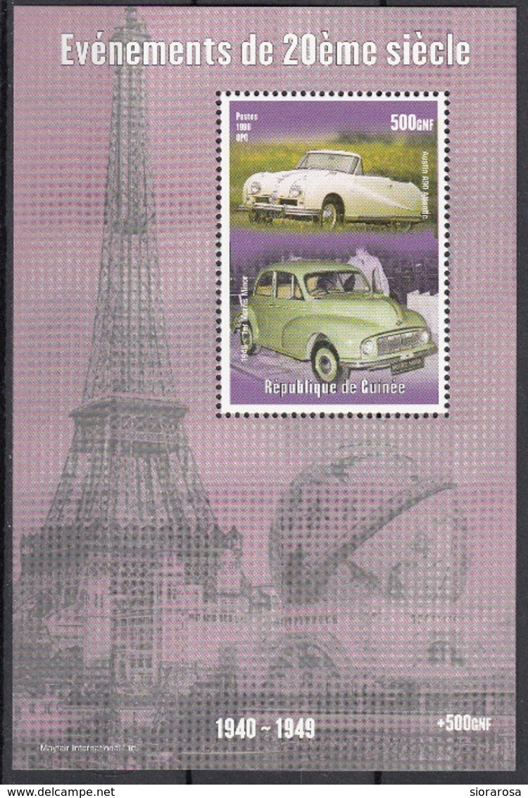 Guinea 1998 Auto D ' Epoca 1° Morris Minor - Austin A90 Atlantic Cars Sheet Nuovo MNH Guinee - Guinea (1958-...)