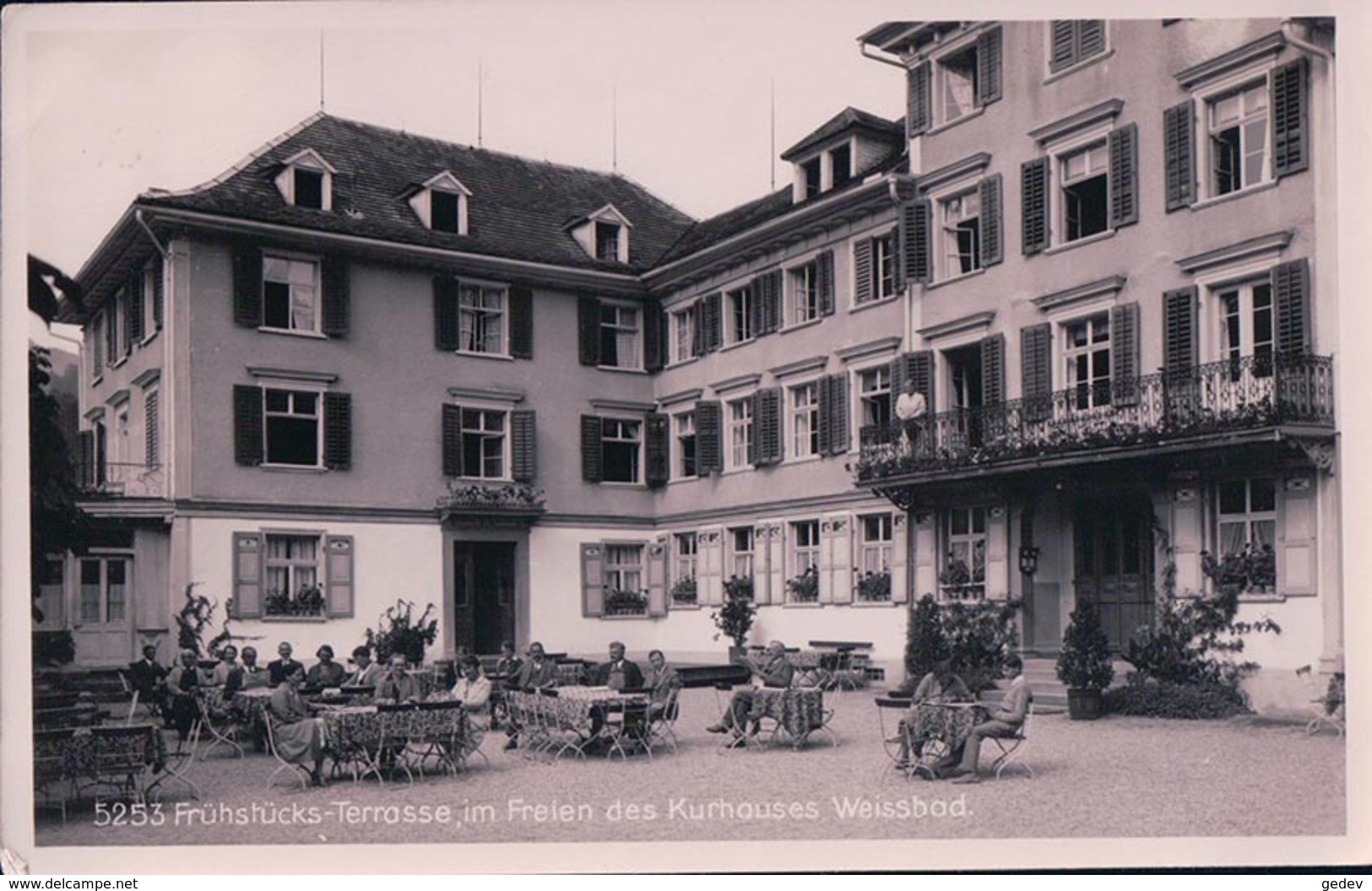 Appenzell, Weissbad, Frühstücks-Terrasse Im Freien Des Kurhauses Weissbad (5253) - Weissbad 