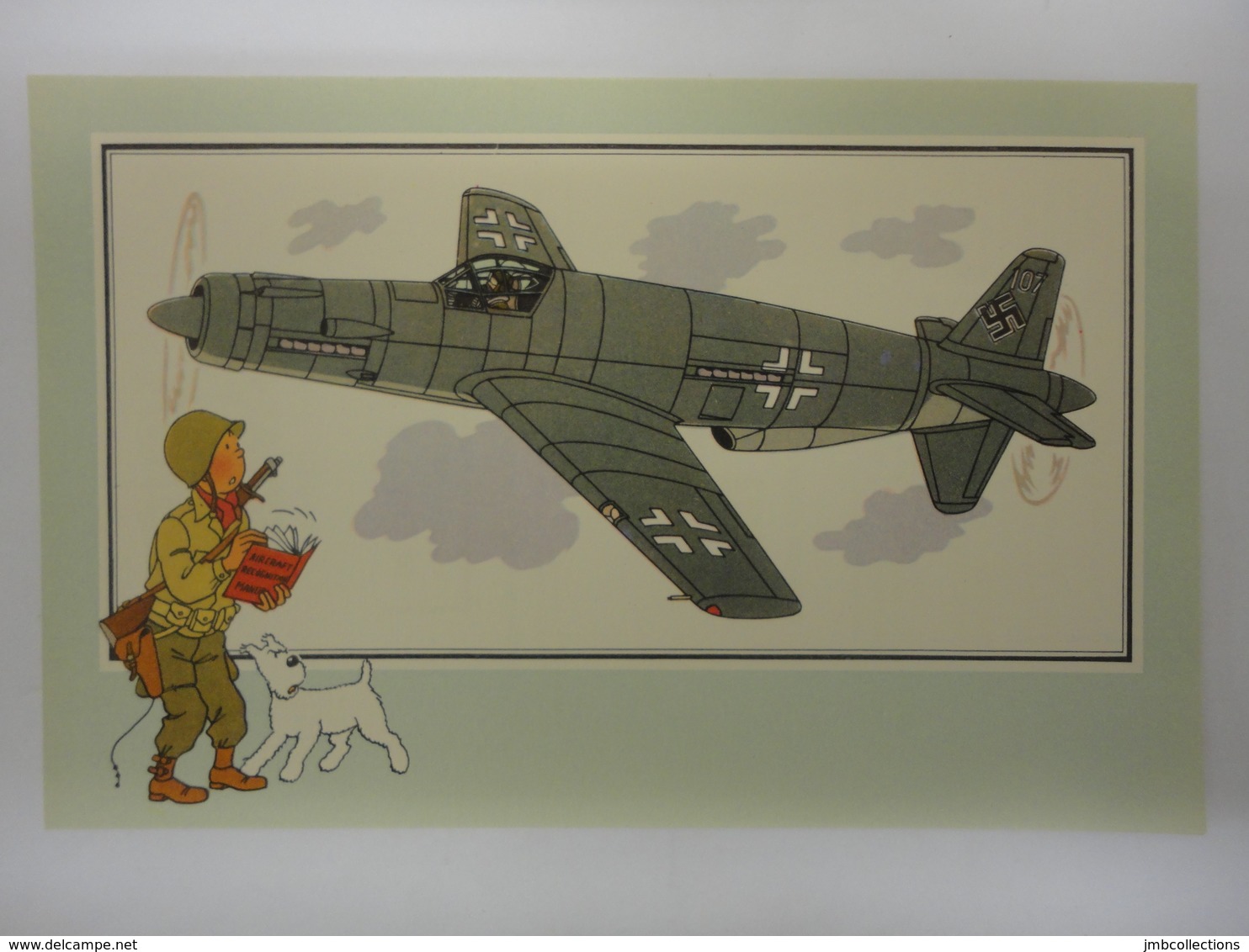 CHROMO TINTIN VOIR ET SAVOIR AVIATION GUERRE 1939-1945 SERIE 6 N°55 CASTERMAN 1953 - Autres & Non Classés