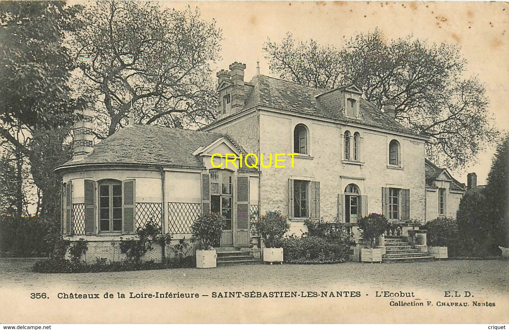 44 St Sébastien, L'Ecobut, Belle Propriété, Carte Pas Courante Affranchie 1917 - Saint-Sébastien-sur-Loire