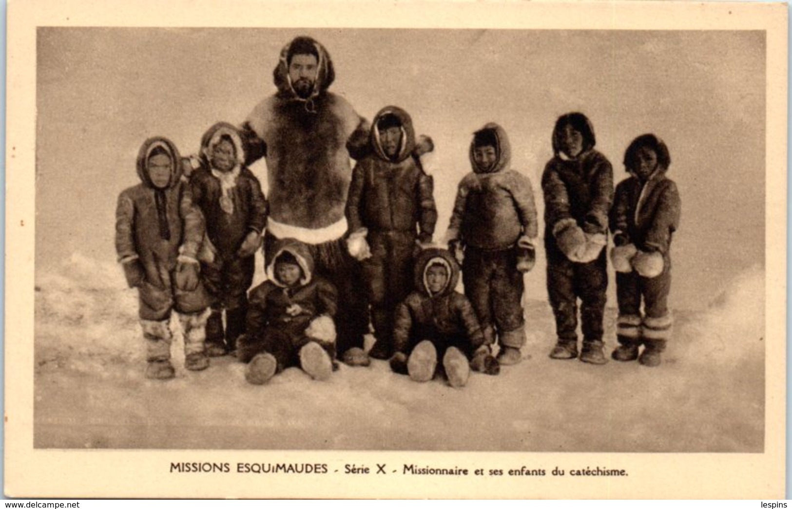 GROENLAND -- Missions Esquimaudes --  Missionnaires Et Ses Enfants  Du Catéchisme - Greenland