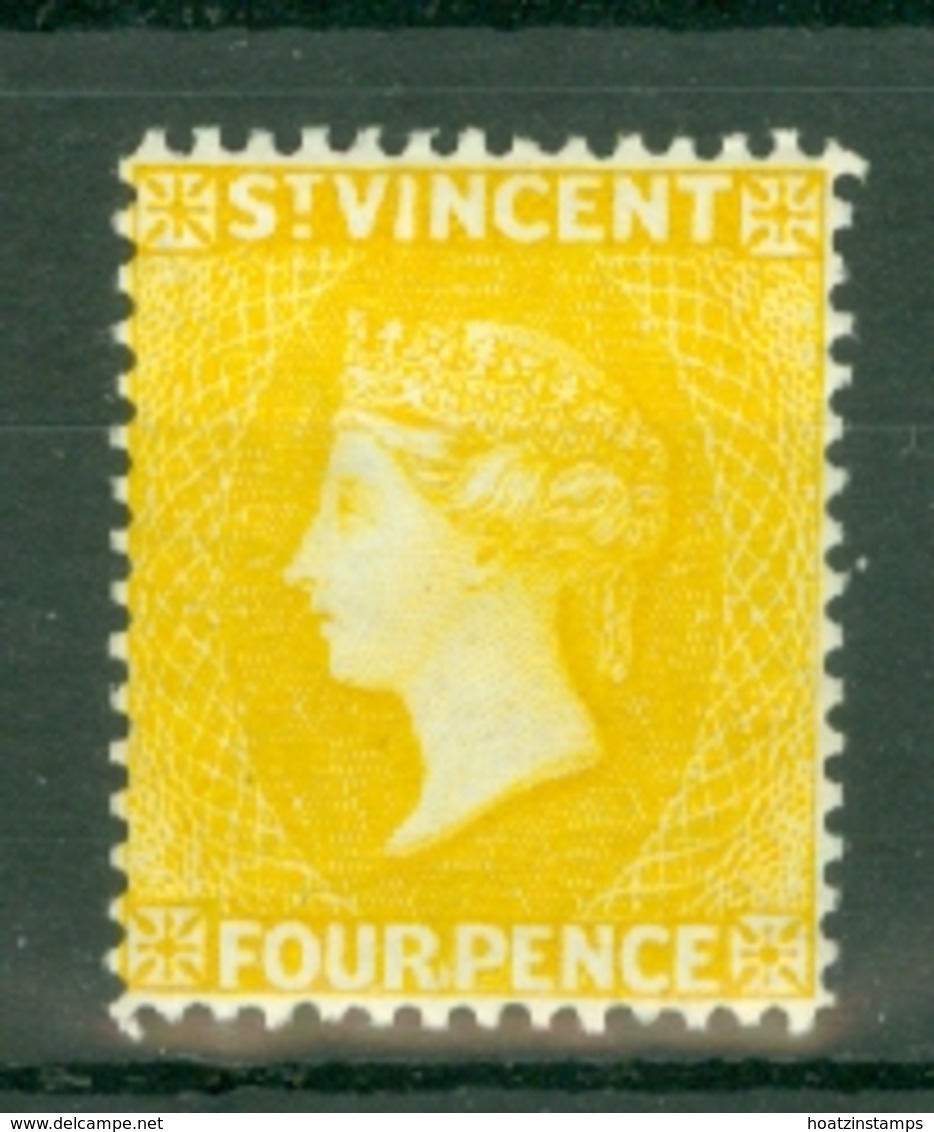 St Vincent: 1890/93   QV    SG56     4d  Yellow    MH - St.Vincent (...-1979)