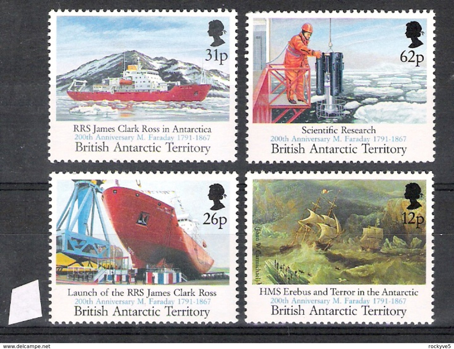 British Antarctic Territory 1991 Michael Faraday (scientist) MNH CV £6.70 - Nuovi