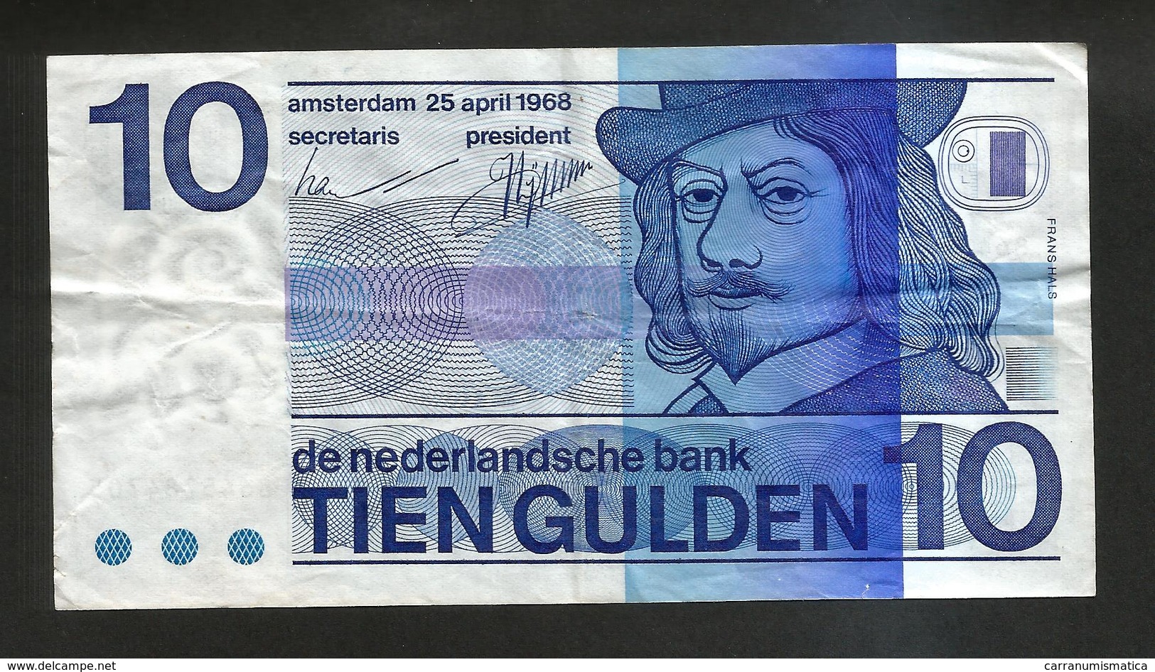 PAYS - BAS / NETHERLANDS / OLANDA - De Nederlandsche Bank - 10 GULDEN  (1968) - 10 Gulden