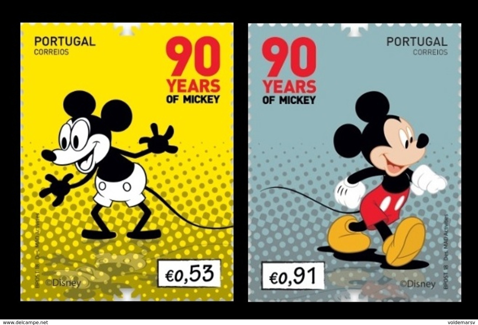 Portugal 2018 Mih. 4433 4440 Mickey Mouse MNH ** - Nuevos