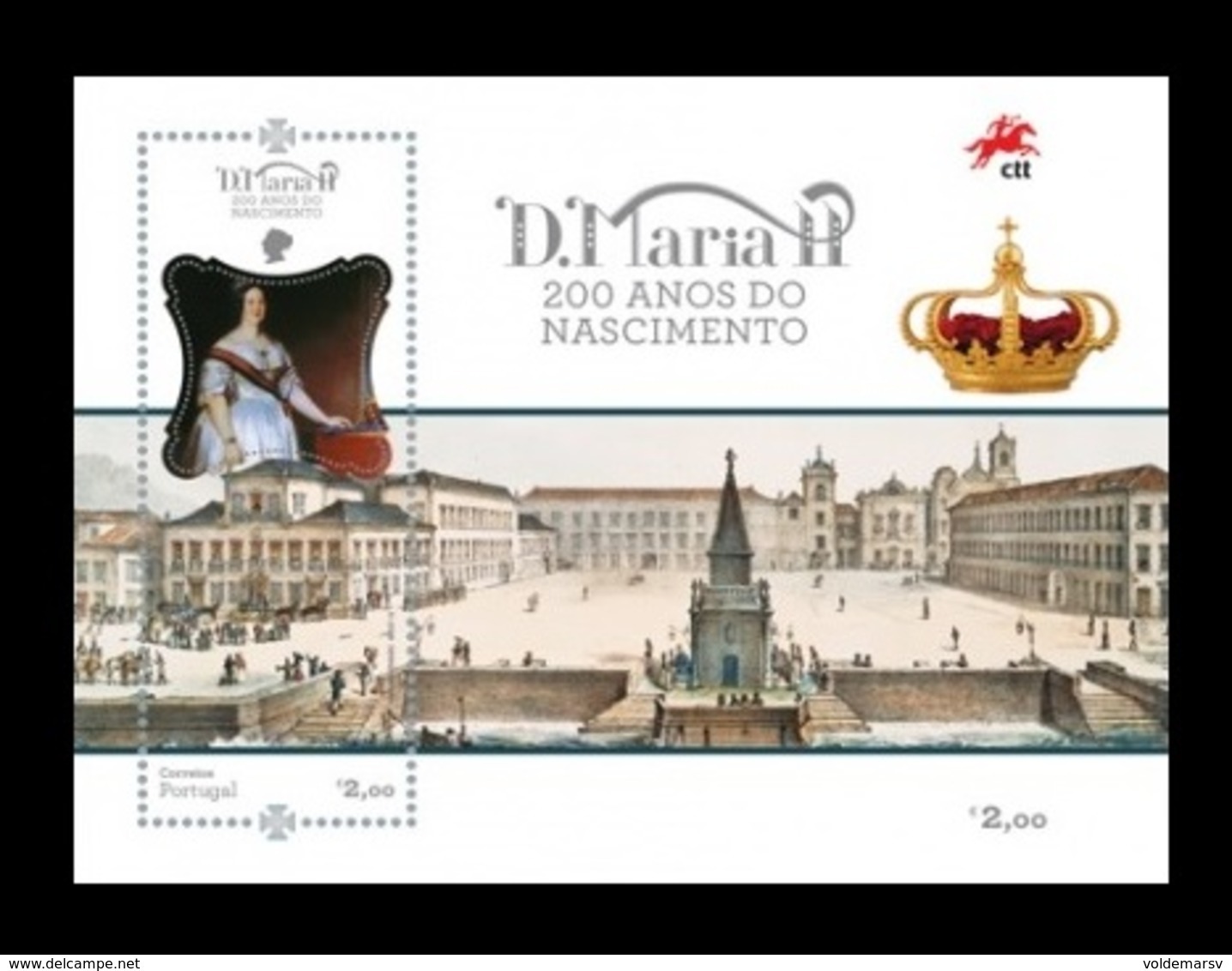 Portugal 2019 Mih. 4480 (Bl.441) Queen Mary II Of Portugal MNH ** - Ungebraucht