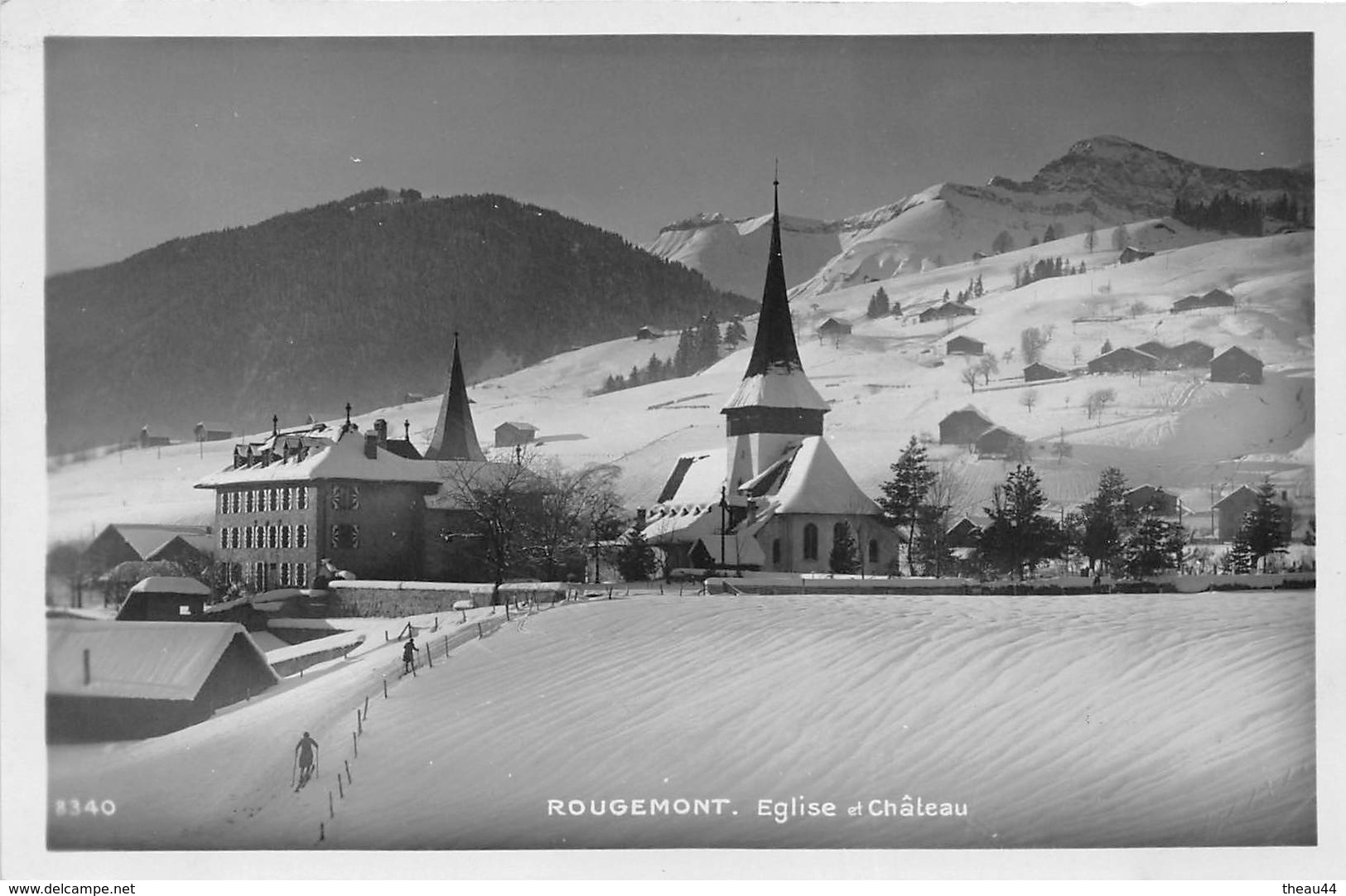 ¤¤   -   SUISSE   -  Carte-Photo De ROUGEMONT   -  Eglise Et Chateau Sous La Neige      -   ¤¤ - Rougemont