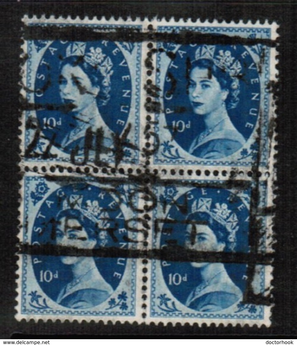 GREAT BRITAIN  Scott # 329 VF USED BLOCK Of 4 (Stamp Scan # 480) - Used Stamps