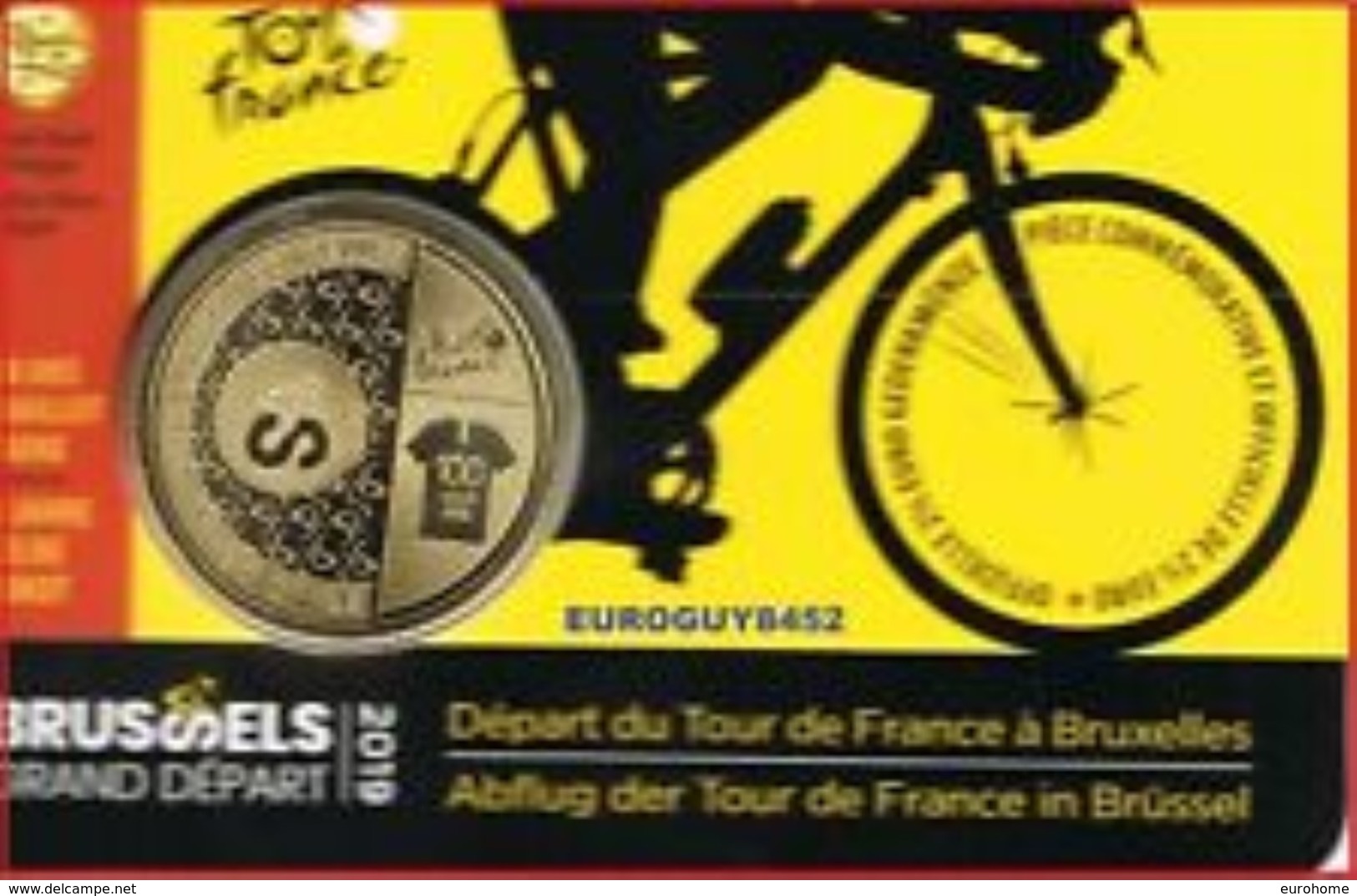 Belgie 2019   2,50 Euro  Départ Du Tour De France     Version Français     In Coincart   Extreme Rare !!! - Belgien