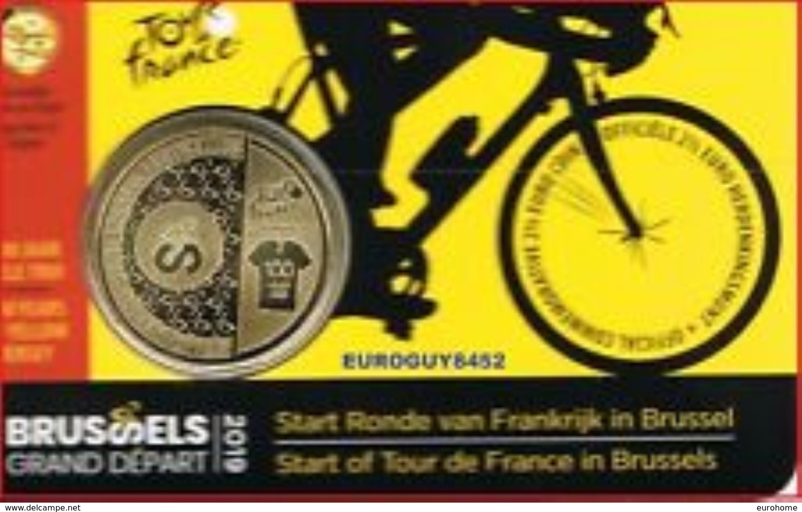 Belgie 2019   2,50 Euro Start Van De Ronde Van Frankrijk In Brussel    Nederlandse Versie  In Coincart  !!! - Belgien