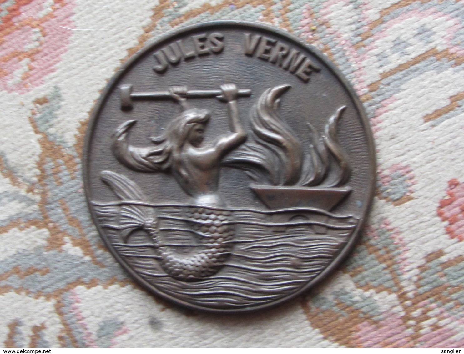 MÉDAILLE BRONZE - "DERNIÈRE SORTIE-A-LA-MER-JULES-VERNE" - Autres & Non Classés