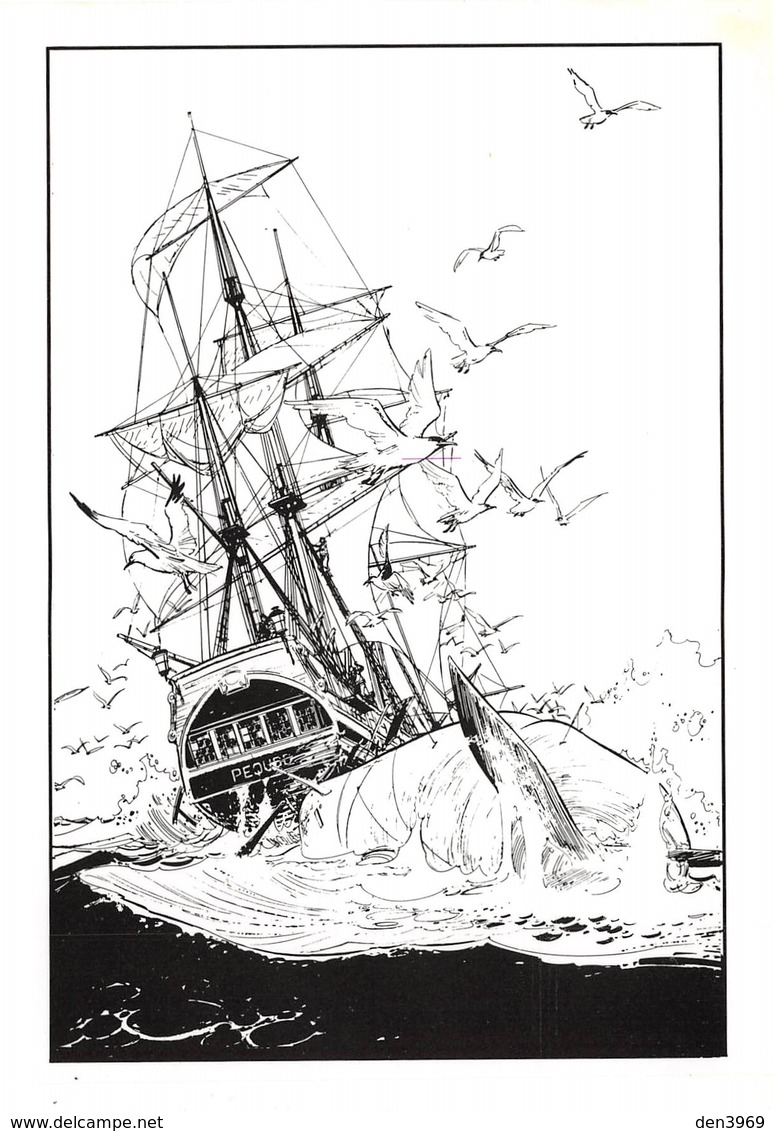 Paul GILLON - Moby Dick - Bateau Voilier - Baleine - Expo Parc Montsouris, 20 Rue Gazan, Paris 14e - Bande Dessinée - Bandes Dessinées