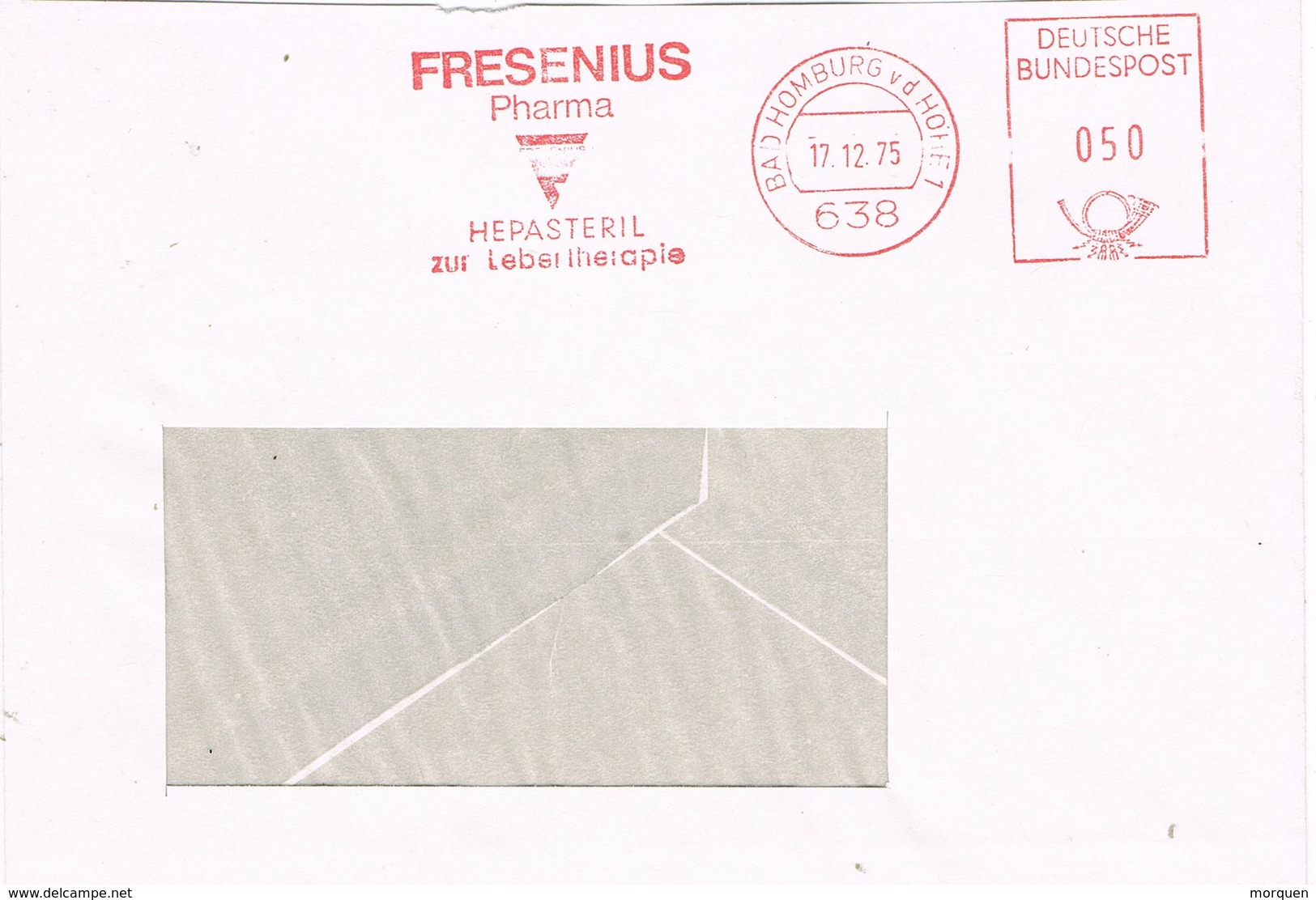 32229. Carta HOMBURG (Alemania Federal) 1975. Franqueo Mecanico  FRESENIUS Pharma, Hepasteril - Lettres & Documents