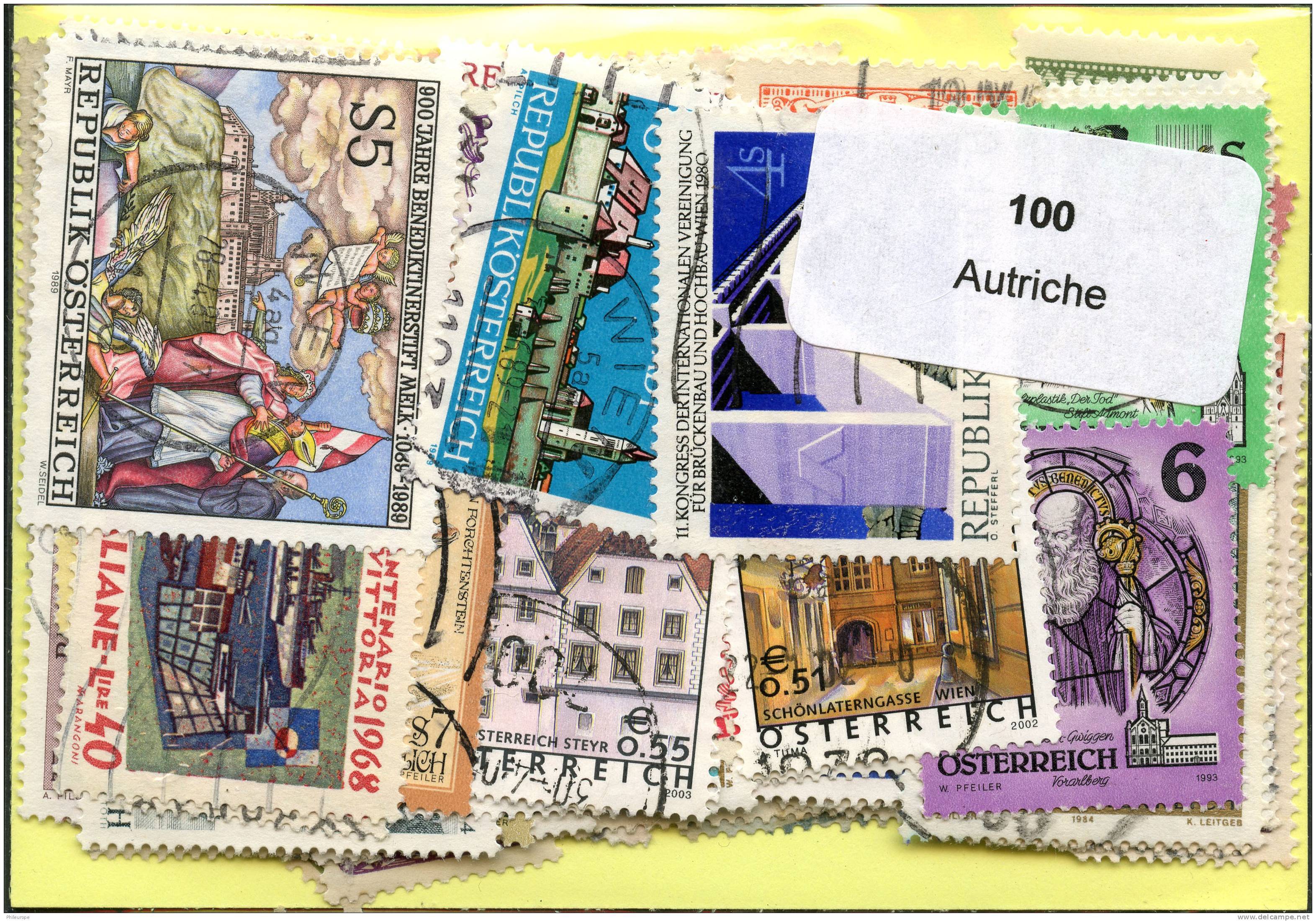 Lot 100 Timbres Autriche - Collections