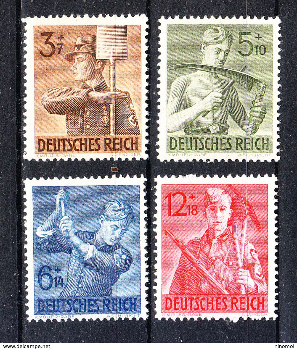 Germania Reich - 1943. Servizio Dei Lavoratori Hitleriani.  Service Of Hitler Workers. MNH, Fresh, Complete Set - Seconda Guerra Mondiale