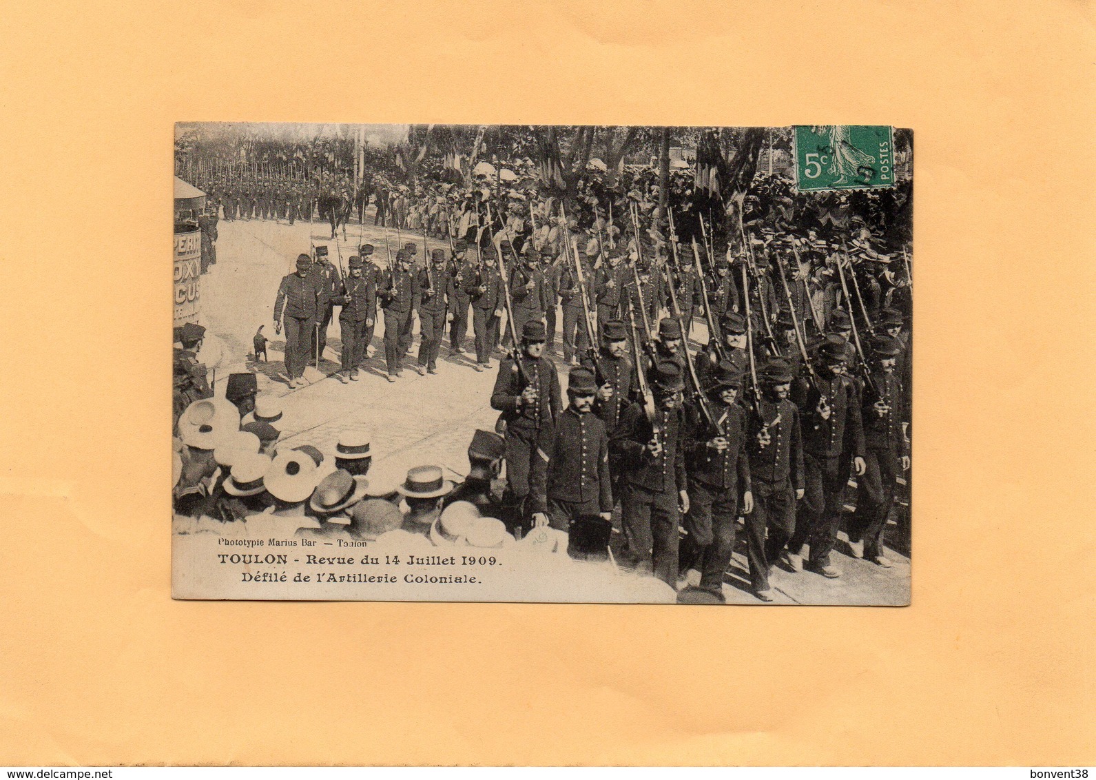 F0804 - TOULON - 83 - Revue Du 14 Juillet 1909 - Défilé De L'Artillerie Coloniale - Toulon