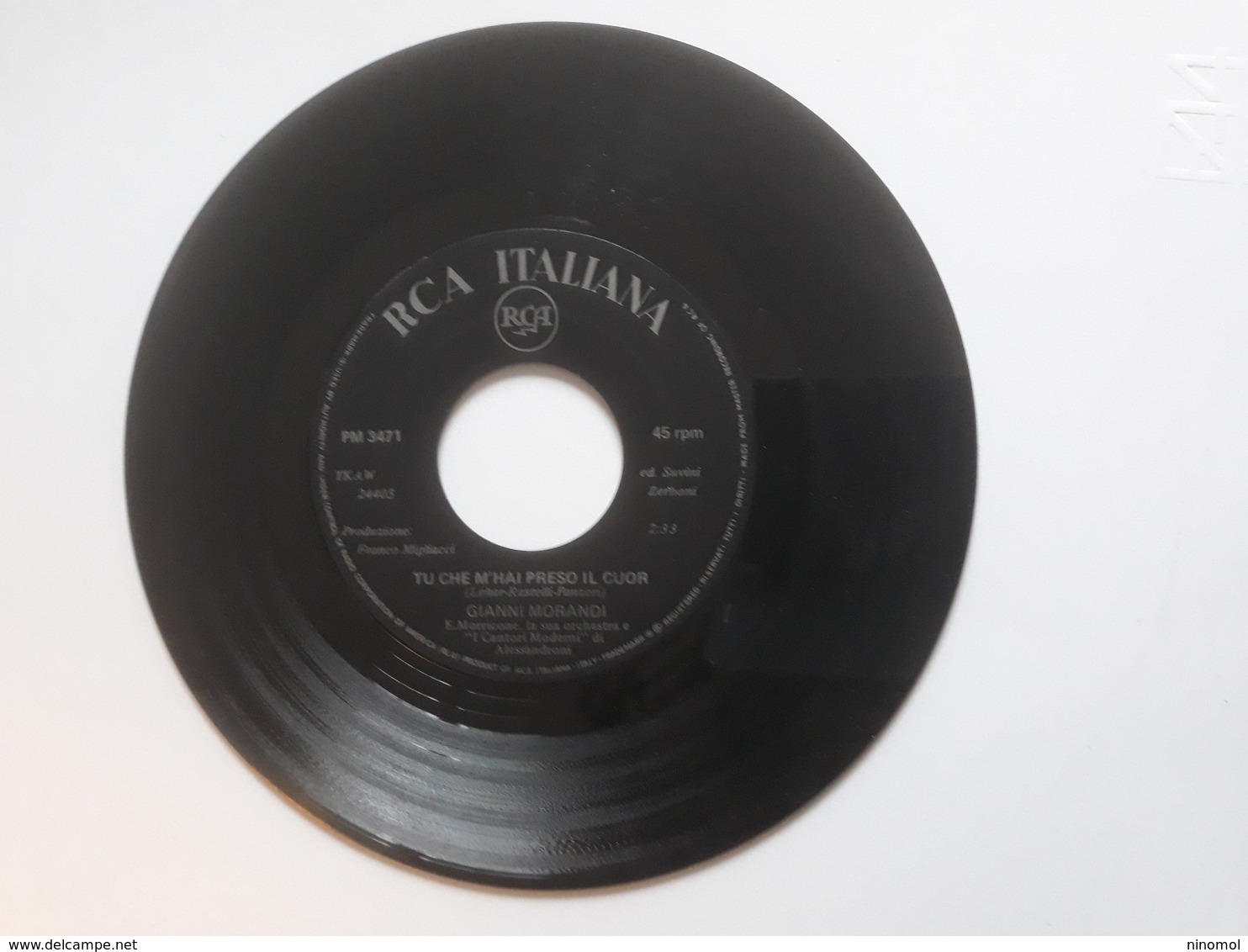 Gianni Morandi  -  Tu Che Mi Hai Preso Il Cuor   RCA Italiana PM 45;   Anno 1963. - Soul - R&B