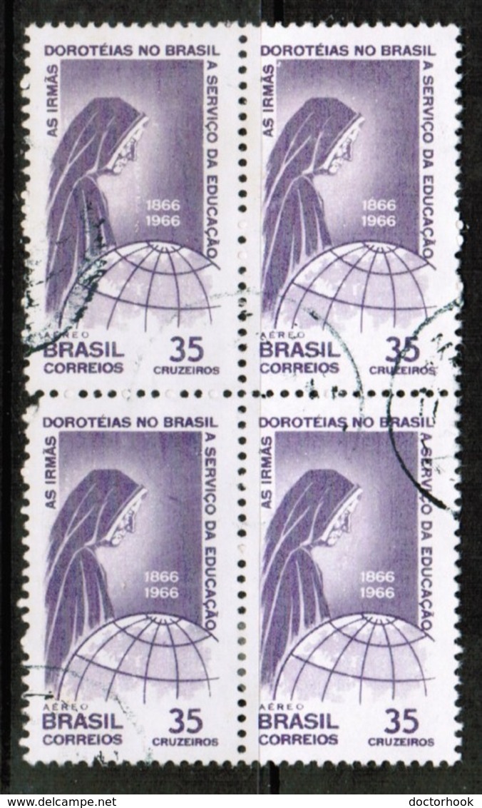 BRAZIL  Scott # C 109 VF USED BLOCK Of 4 (Stamp Scan # 481) - Used Stamps