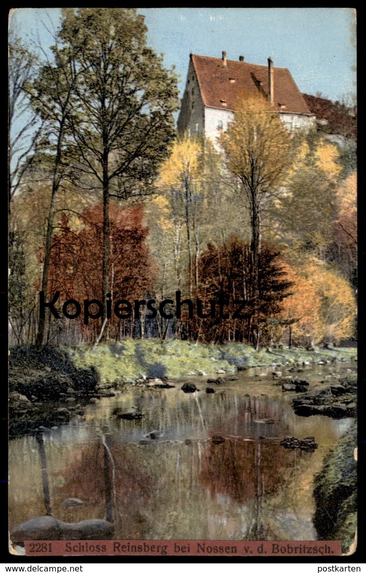 ALTE POSTKARTE SCHLOSS REINSBERG BEI NOSSEN V. D. BOBRITZSCH Oberreinsberg Castle Chateau Photochromie Ansichtskarte Cpa - Reinsberg (Sachsen)