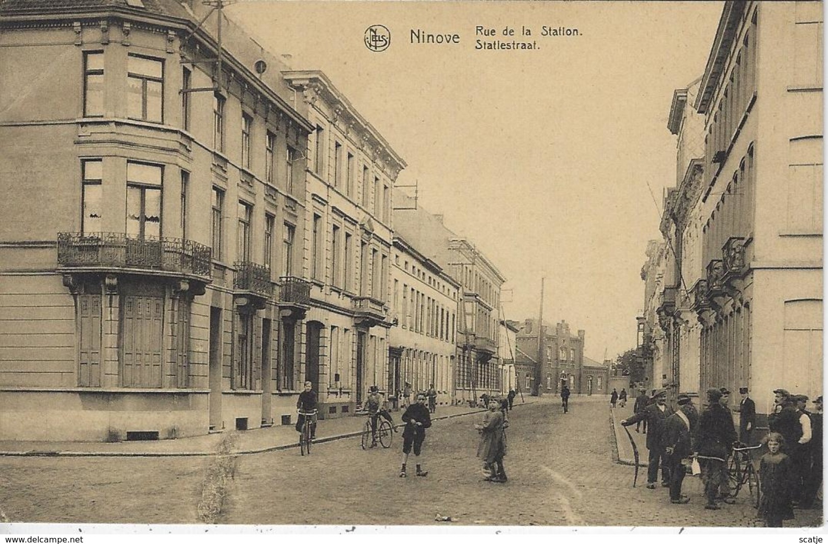 Ninove.   -   Rue De La Station.   -   1923   Naar   Ostende - Ninove