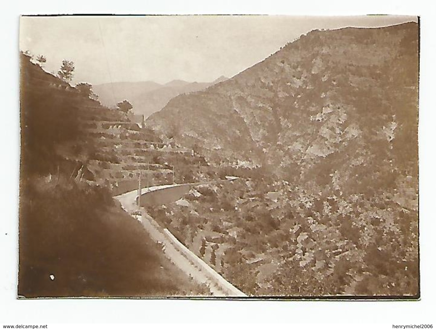 Photographie 06 Vallée De La Bevera Vers Peira Cava 1932  Photo 5,8x8,5 Cm Env - Places