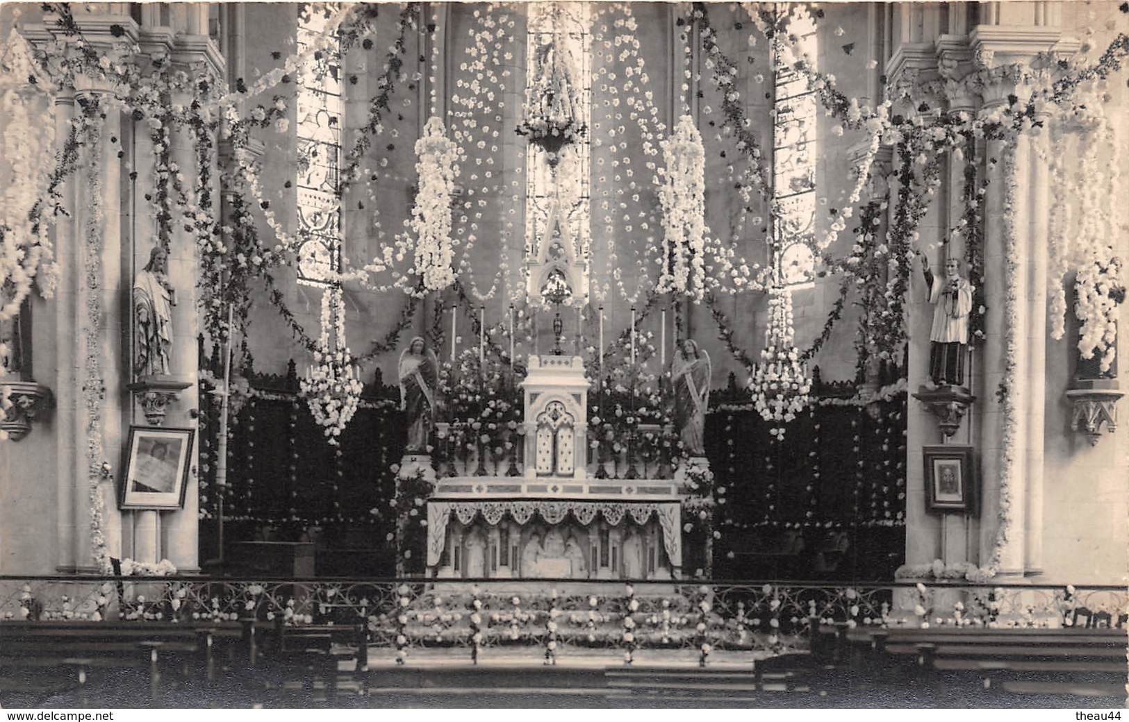 BOULOGNE  -  Carte-Photo De L'Intérieur De L'Eglise  -  Photographe " BERTRAND " De LA ROCHE-sur-YON  - Voir Le Dos - Autres & Non Classés