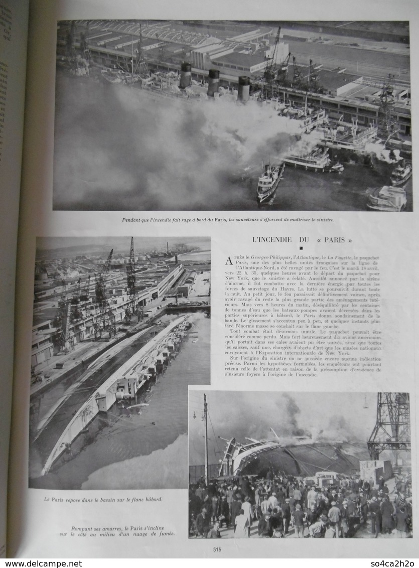 L'ILLUSTRATION N°5017 29 Avril 1939 La Coupure Du Rhöne à Génissiat; L'incendie Du "Paris" - L'Illustration