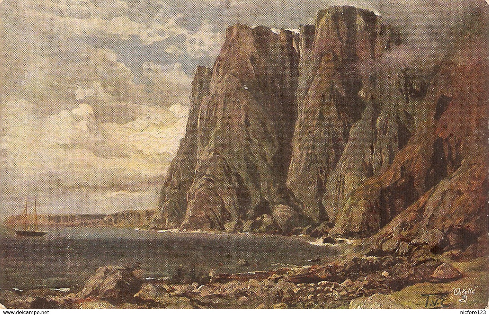 "T.von Eckenbrecker. The Nord Cape Bay. Norway Tuck Oilette Wide-wide-world Series PC # 7079 - Tuck, Raphael