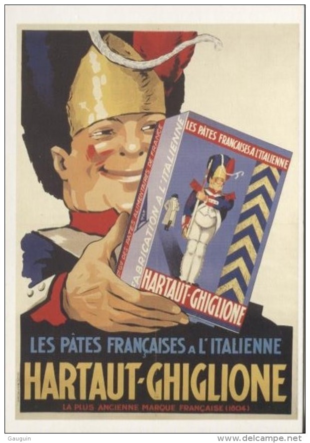 CPM - AFFICHE Anonyme - LE GROGNARD HARTAUT GHIGLIONE (pâtes Alimentaires) - Edition Bibliothèque Forney - Publicité