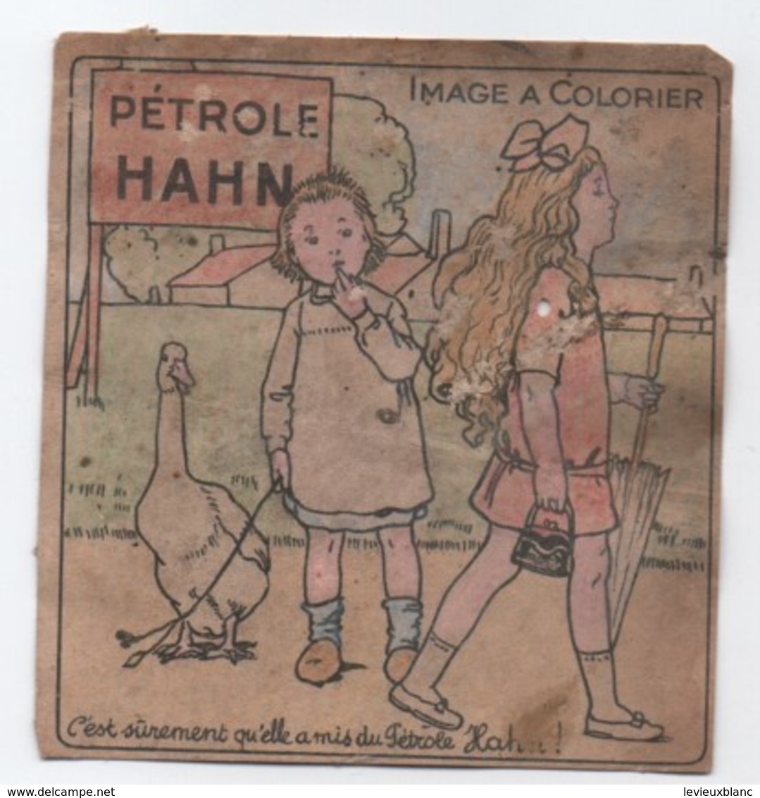 Image à Colorier/Cosmétique/ Pétrole HAHN/Le Pétrole Hahn Pour Les Cheveux /Vers 1930-1950    JE225 - Other & Unclassified