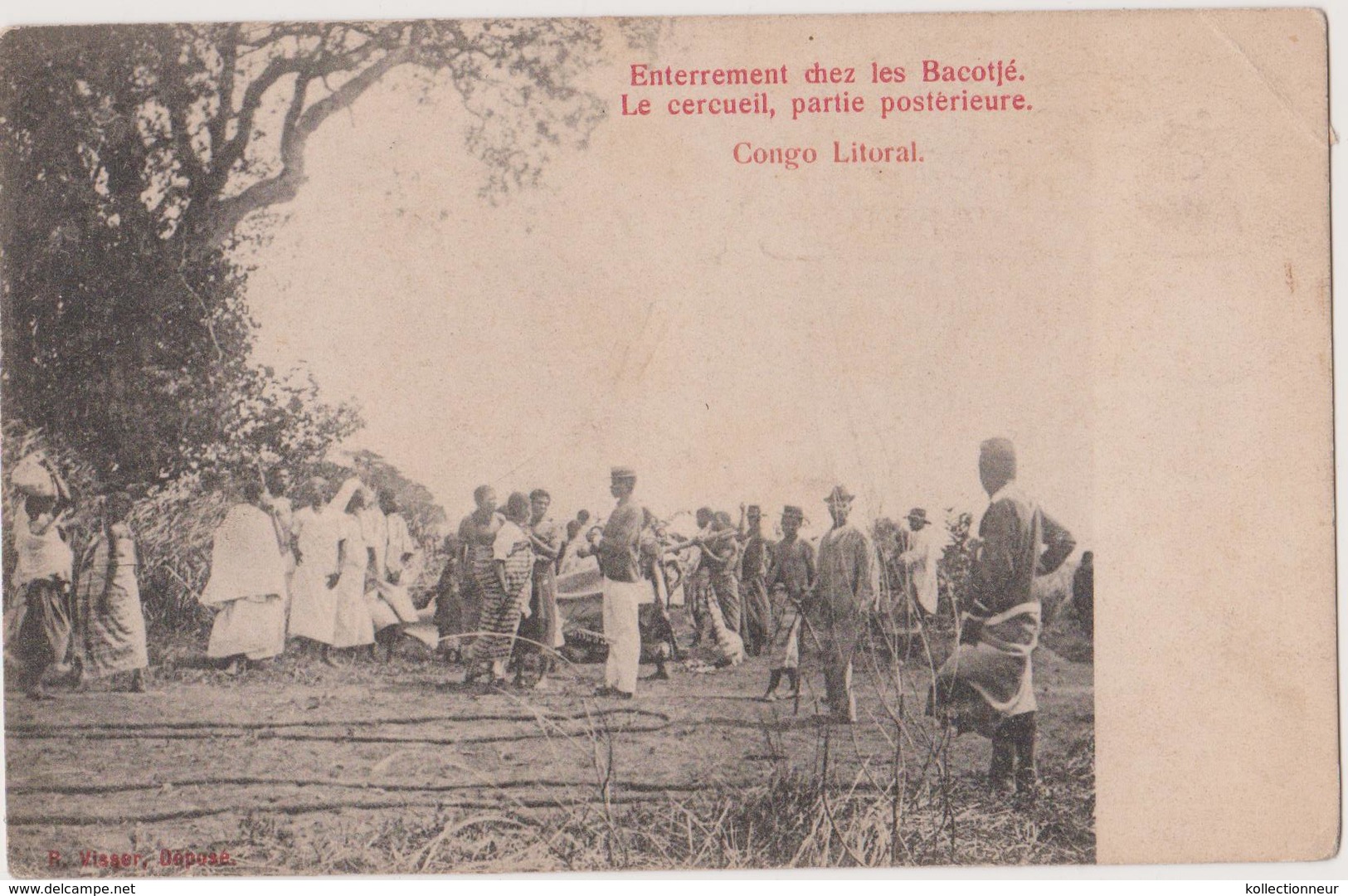 CONGO BELGE  - ENTERREMENT CHEZ LES BACOTJE - CONGO LITORAL - Congo Belge