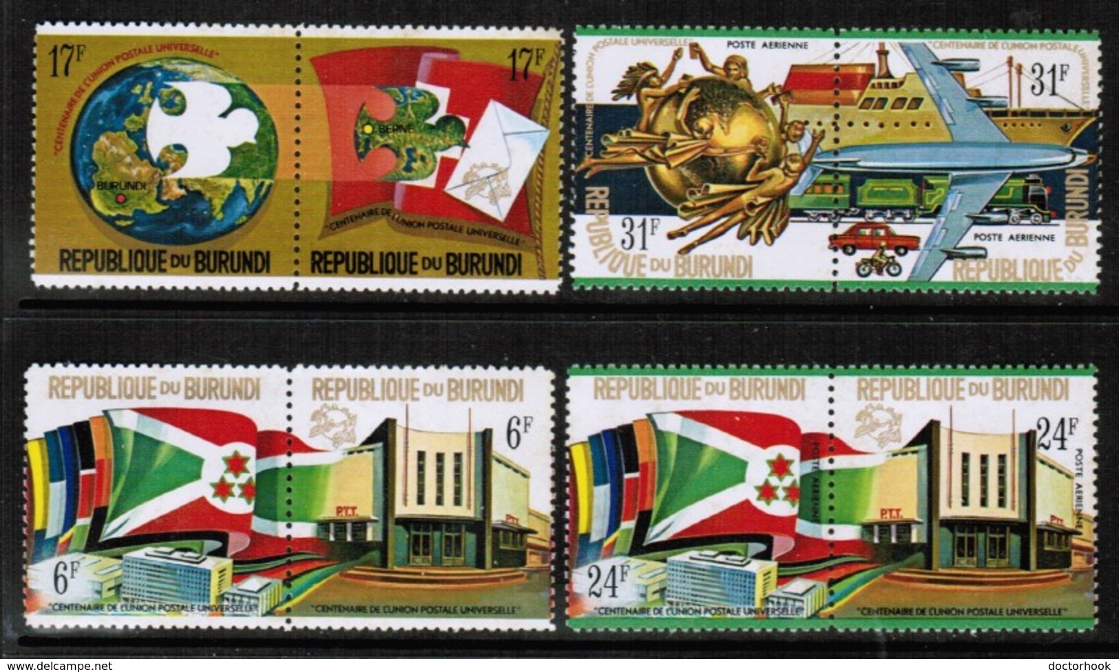 BURUNDI  Scott # 460-3,C 199-202** VF MINT NH SE TENNANT PAIRS (Stamp Scan # 482) - Unused Stamps