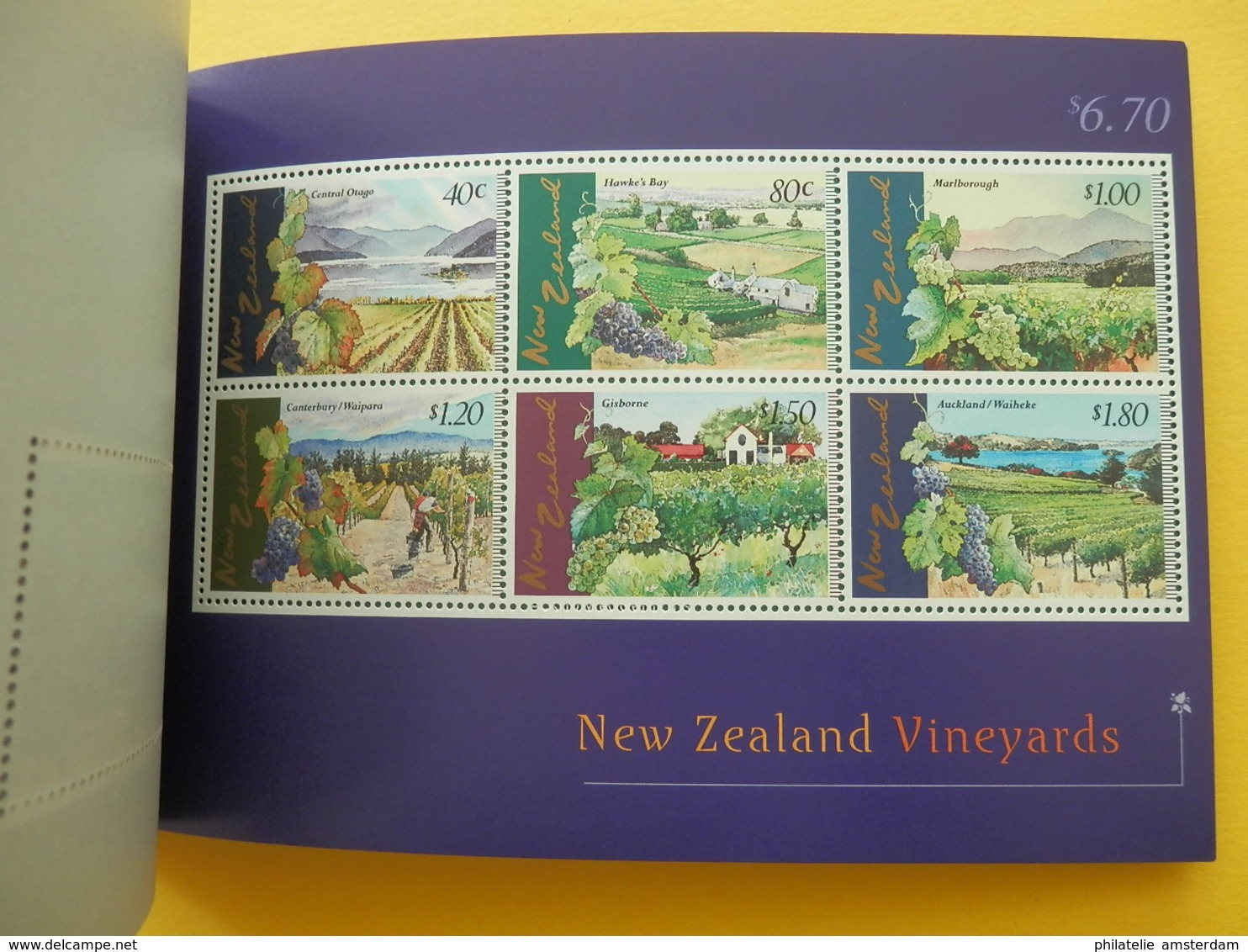 New Zealand 1997, WINE / VINEYARDS: Mi 1584-89, ** BK