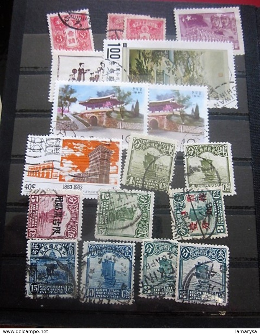 Chine 18 Timbres Oblitérés-Stamps-République Populaire-Asia China-Popular Republic-中国邮票印章 - 人民共和国 - 亚洲中国 - 人民共和国航空邮件 - - Collections, Lots & Series